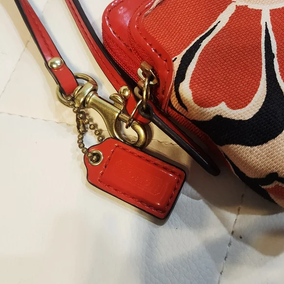 COACH POPPY FLORAL SCARF PRINT DOUBLE ZIP WALLET (49617) - Picture 3 of 11